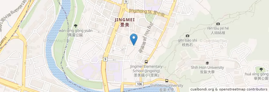 Mapa de ubicacion de 景美市場 en Taiwan, Nuova Taipei, Taipei, 文山區.