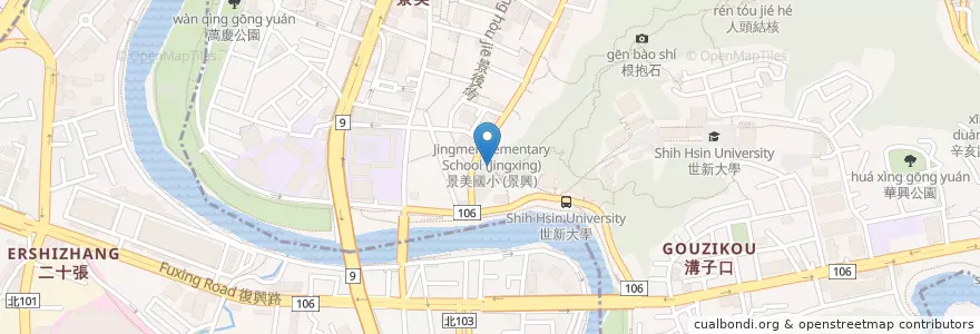 Mapa de ubicacion de 竹林義應公廟 en Taiwan, Nuova Taipei, 文山區.