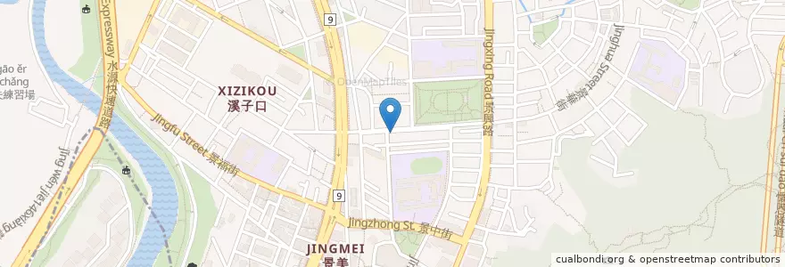 Mapa de ubicacion de 噗咕古巴三明治 en تايوان, تايبيه الجديدة, تايبيه, 文山區.