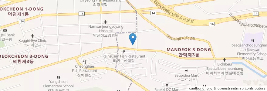 Mapa de ubicacion de 맥도날드 만덕점 en Corée Du Sud, Busan, 북구.