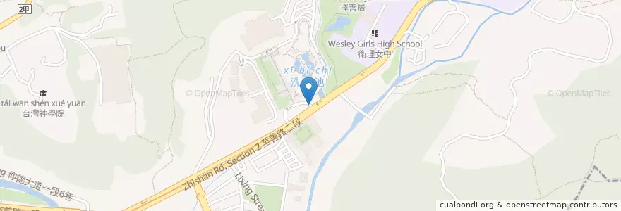 Mapa de ubicacion de 計程車排班站 en 타이완, 신베이 시, 타이베이시, 스린 구.