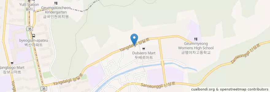 Mapa de ubicacion de 맨발동무 도서관 en Corée Du Sud, Busan, 북구, 화명동.