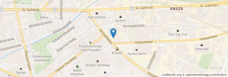 Mapa de ubicacion de Bistro Riläx en 瑞士, 蘇黎世, Bezirk Winterthur, Winterthur.