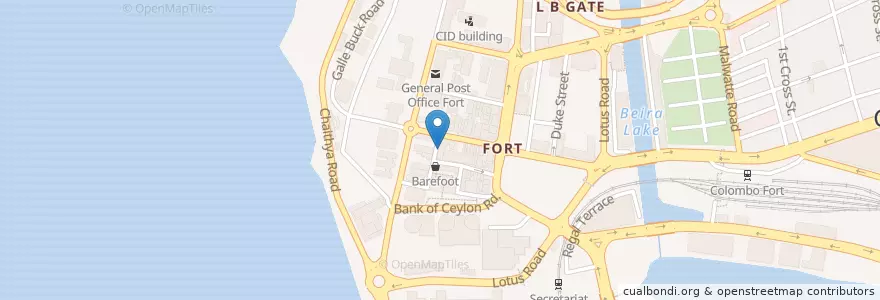 Mapa de ubicacion de Shamrock Club & Lounge en Sri Lanka, බස්නාහිර පළාත, Distrikt Colombo, Colombo.