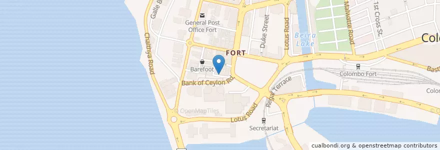 Mapa de ubicacion de Site Walk Cafe en Sri Lanka, බස්නාහිර පළාත, Distrikt Colombo, Colombo.