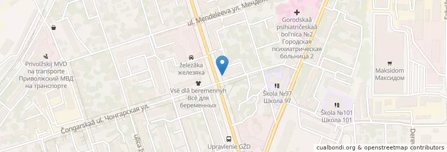 Mapa de ubicacion de Женская консультация en ロシア, 沿ヴォルガ連邦管区, ニジニ・ノヴゴロド州, ニジニ・ノヴゴロド管区.