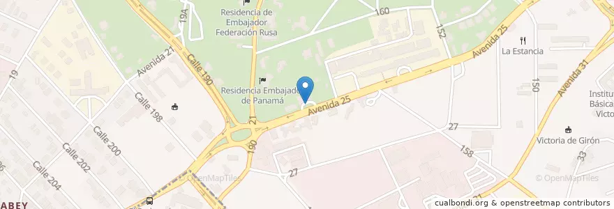 Mapa de ubicacion de Residencia Embajador de Namibia en Cuba, L'Avana, Playa.