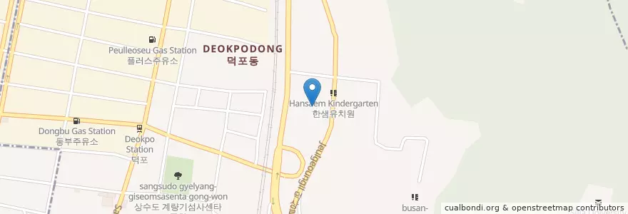 Mapa de ubicacion de 덕포동 en 대한민국, 부산, 사상구, 덕포동.
