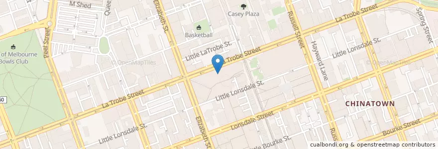 Mapa de ubicacion de Asian Beer Cafe en Australië, Victoria, City Of Melbourne.