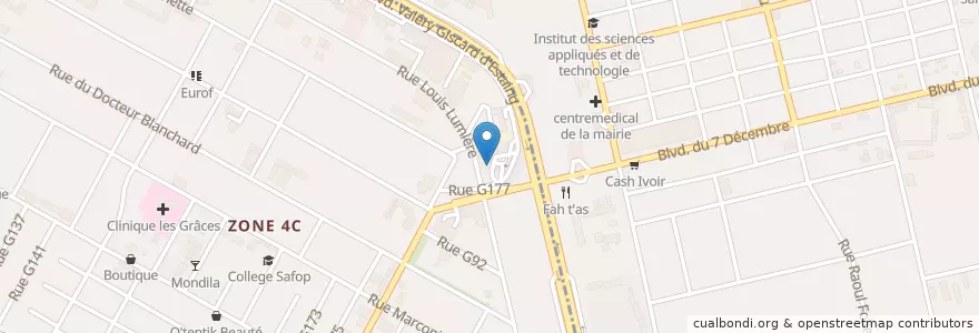Mapa de ubicacion de Nouvelle Pharmacie du Boulvard en 科特迪瓦, 阿比让, Koumassi, Marcory.
