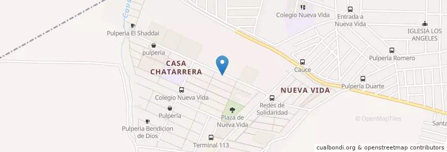 Mapa de ubicacion de Iglesia cristiana Torre Fuerte en نيكاراجوا, Departamento De Managua, Ciudad Sandino (Municipio).