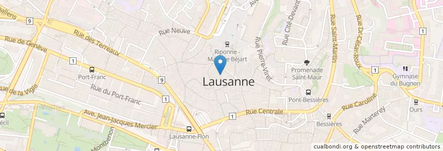 Mapa de ubicacion de Ludothèque Pinocchio en Svizzera, Vaud, District De Lausanne, Lausanne.