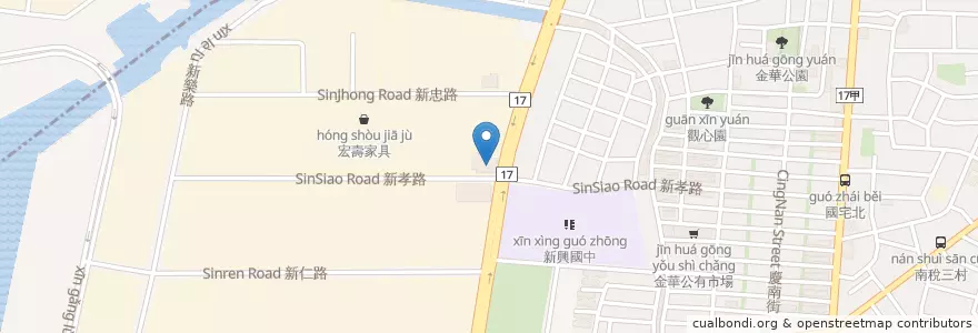 Mapa de ubicacion de Formosa en Tayvan, 臺南市, 南區.