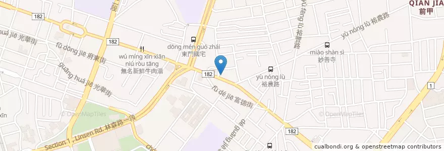 Mapa de ubicacion de Domino's en Taiwan, Tainan, Eastern District.