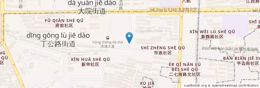 Mapa de ubicacion de 精密巷社区居委会 en China, Jiangxi, Nanchang, 西湖区, 丁公路街道.