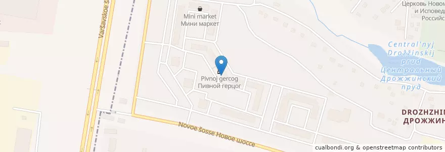 Mapa de ubicacion de Аптека у дома en Russie, District Fédéral Central, Oblast De Moscou, Ленинский Городской Округ.