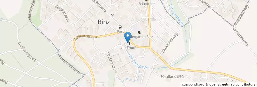 Mapa de ubicacion de zur Trotte en سوئیس, زوریخ, Bezirk Uster, Maur.