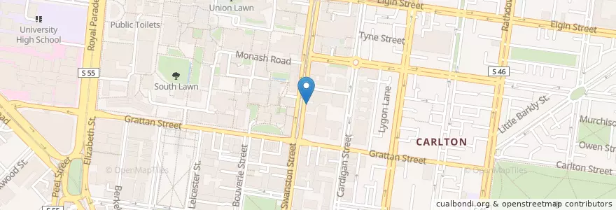 Mapa de ubicacion de Toothpicks en استرالیا, Victoria, City Of Melbourne.