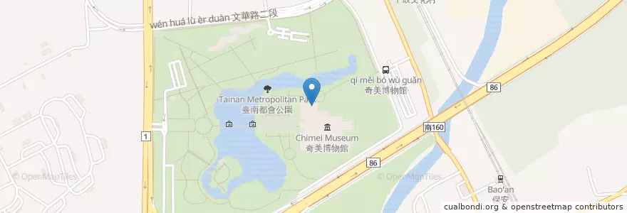 Mapa de ubicacion de 克里蒙納咖啡 en Taiwan, Tainan, Rende.