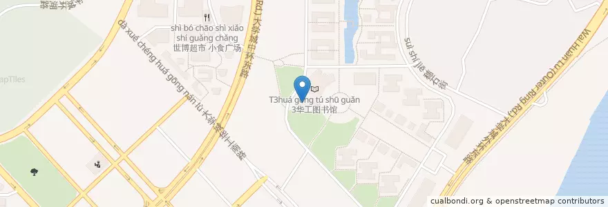 Mapa de ubicacion de 音乐厅 en 中国, 広東省, 広州市, 番禺区, 小谷围街道.
