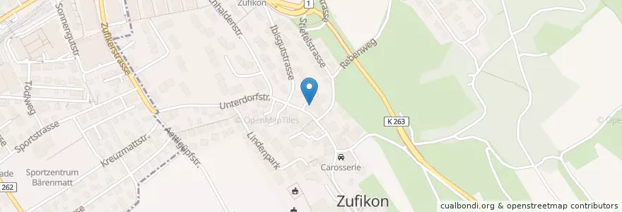 Mapa de ubicacion de Feuerwehrlokal Zufikon en Zwitserland, Aargau, Bezirk Bremgarten, Zufikon.