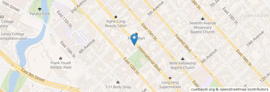 Mapa de ubicacion de Chai Thai Noodles en Amerika Syarikat, California, Alameda County, Oakland.