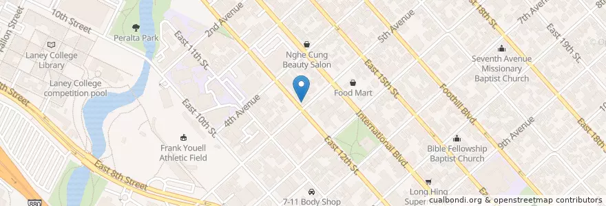 Mapa de ubicacion de La Estrellita en United States, California, Alameda County, Oakland.
