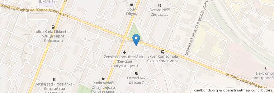 Mapa de ubicacion de Белая ночь en Russia, Distretto Federale Centrale, Калужская Область, Городской Округ Калуга.
