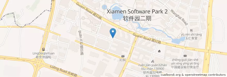 Mapa de ubicacion de 软件园26号楼站 131000 en 中国, 福建省, 思明区.