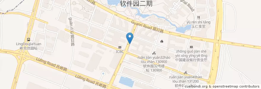 Mapa de ubicacion de 软件园30号楼站 130800 en Çin, Fujian, 思明区.