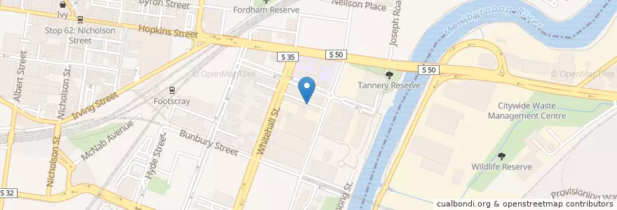 Mapa de ubicacion de Slice Girls West en Australien, Victoria, City Of Maribyrnong, City Of Melbourne.