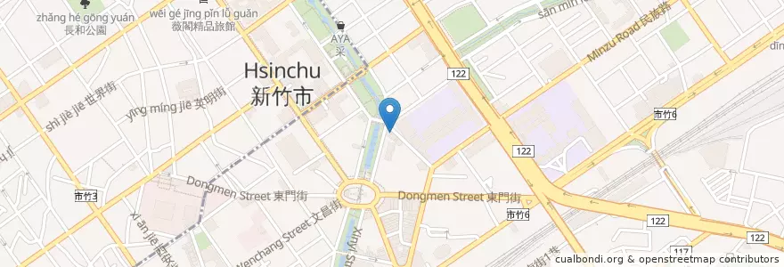Mapa de ubicacion de 一畝園 en 台湾, 台湾省, 新竹市, 東区.
