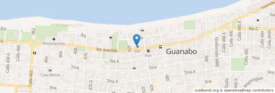 Mapa de ubicacion de Bar en کوبا, La Habana, Habana Del Este.