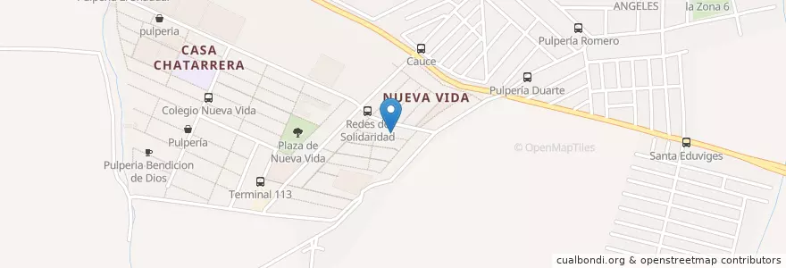 Mapa de ubicacion de Comedor infantil VERBO en نيكاراجوا, Departamento De Managua, Ciudad Sandino (Municipio).