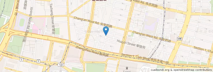 Mapa de ubicacion de 三多屋爸爸嘴 en تايوان, تايبيه الجديدة, تايبيه, 大同區.