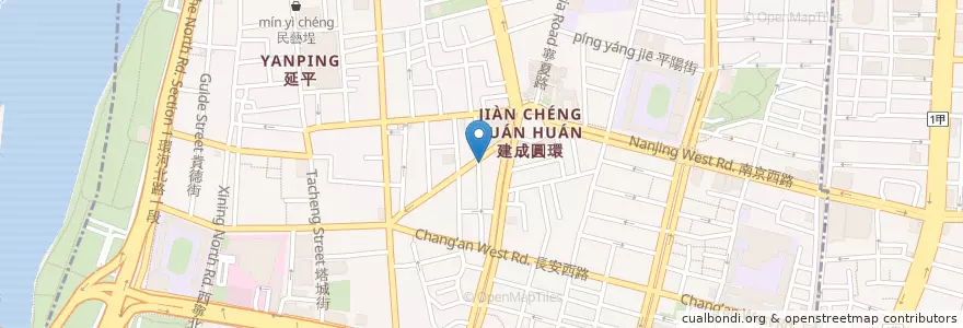 Mapa de ubicacion de 屋台料理 en Taiwan, 新北市, Taipé, 大同區.