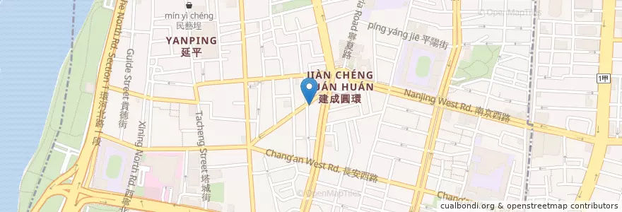 Mapa de ubicacion de 台南美食 en 臺灣, 新北市, 臺北市, 大同區.