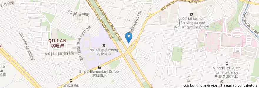 Mapa de ubicacion de 怡客咖啡 en Taiwan, 新北市, Taipé, 北投區.