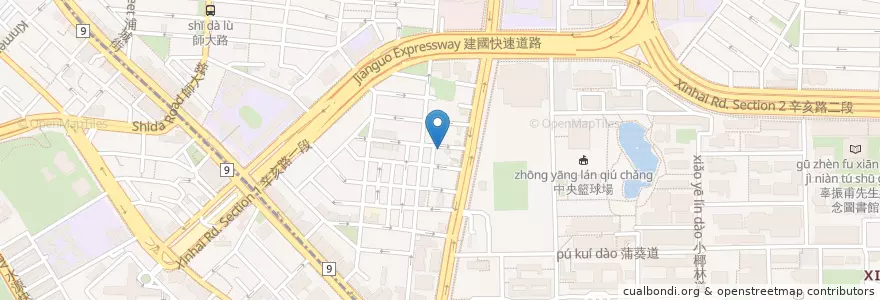 Mapa de ubicacion de 麵之彩日式麵館 en Taïwan, Nouveau Taipei, Taipei, District De Daan.