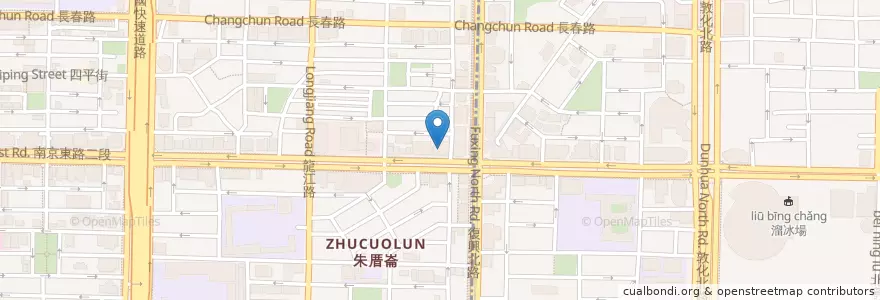 Mapa de ubicacion de 聚馥園餐廳 en Taiwan, Nuova Taipei, Taipei, Distretto Di Songshan.