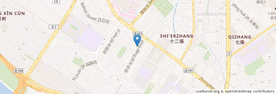 Mapa de ubicacion de 長老會七張教會 en تايوان, تايبيه الجديدة, 新店區.