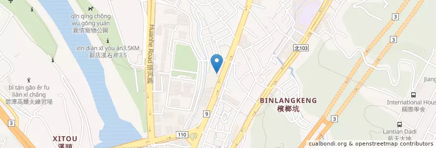 Mapa de ubicacion de 永康動物醫院 en Taiwan, Neu-Taipeh, Xindian.