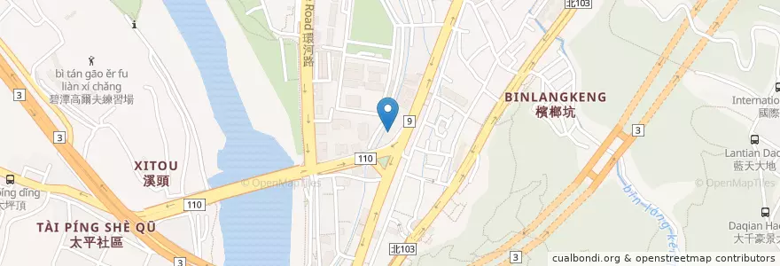 Mapa de ubicacion de 五餅三魚涮涮鍋 en 台湾, 新北市, 新店区.