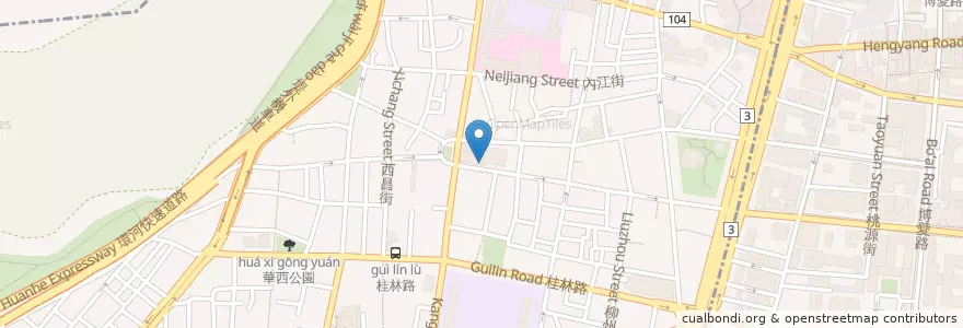 Mapa de ubicacion de 祖師廟口沙茶牛肉大王 en Taiwán, Nuevo Taipéi, Taipéi, 萬華區.