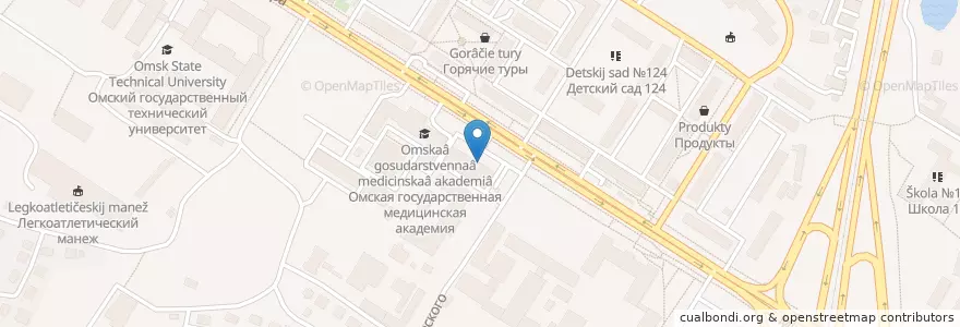 Mapa de ubicacion de Skuratov Coffee en Rusia, Distrito Federal De Siberia, Omsk, Омский Район, Городской Округ Омск.