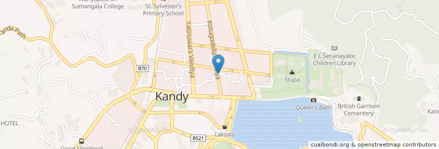 Mapa de ubicacion de Domino's Pizza en Sri Lanka, Central Province, Kandy District.