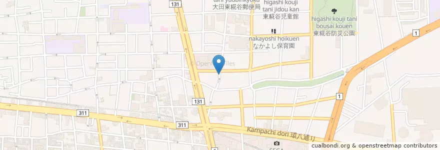 Mapa de ubicacion de コーヒー軽食チェスカ en ژاپن, 東京都, 大田区.
