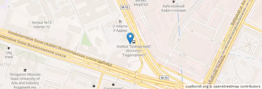 Mapa de ubicacion de Медсервис en Russia, Distretto Federale Centrale, Москва, Северный Административный Округ, Район Сокол.