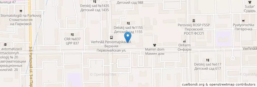 Mapa de ubicacion de Онкологический диспансер №3 en Russia, Central Federal District, Moscow, Eastern Administrative Okrug, Izmaylovo District.
