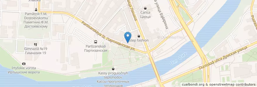 Mapa de ubicacion de Зал органной и камерной музыки en Russland, Föderationskreis Sibirien, Oblast Omsk, Омский Район, Городской Округ Омск.